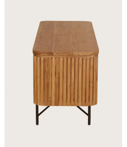 Opera – Retro-TV-Ständer aus recyceltem Massivteakholz, 140 cm