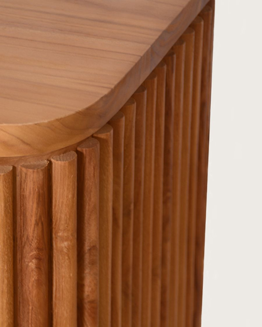 Opera - Retro TV stand in recycled solid teak, 140 cm
