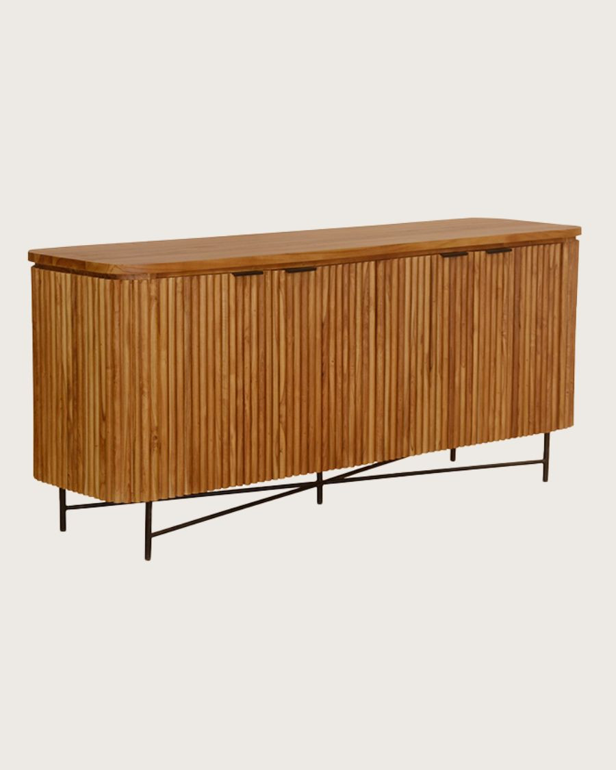 Opéra - Buffet rétro en bois de teck recyclé