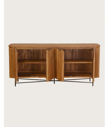 Opéra - Buffet rétro en bois de teck recyclé