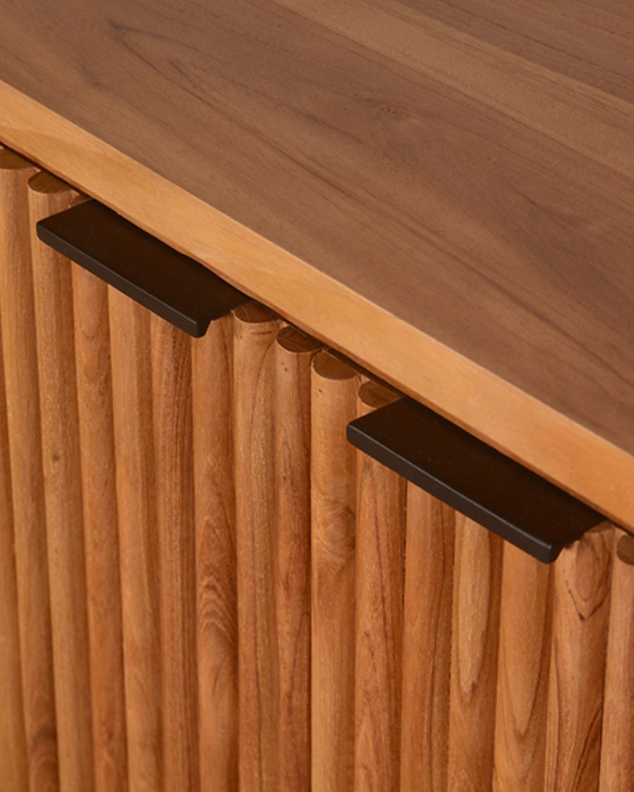Opéra - Buffet rétro en bois de teck recyclé