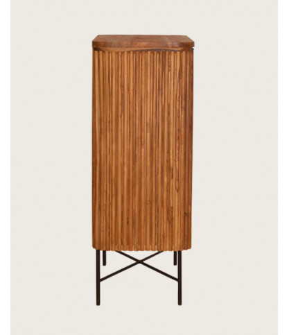 Opera - Credenza a 2 ante in teak riciclato