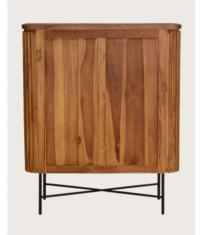 Opera - Credenza a 2 ante in teak riciclato