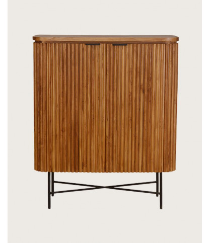 Opera - Credenza a 2 ante in teak riciclato