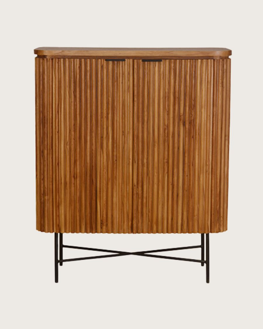 Opera - Credenza a 2 ante in teak riciclato