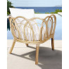 Aurora- Fauteuil de jardin en rotin avec coussin blanc