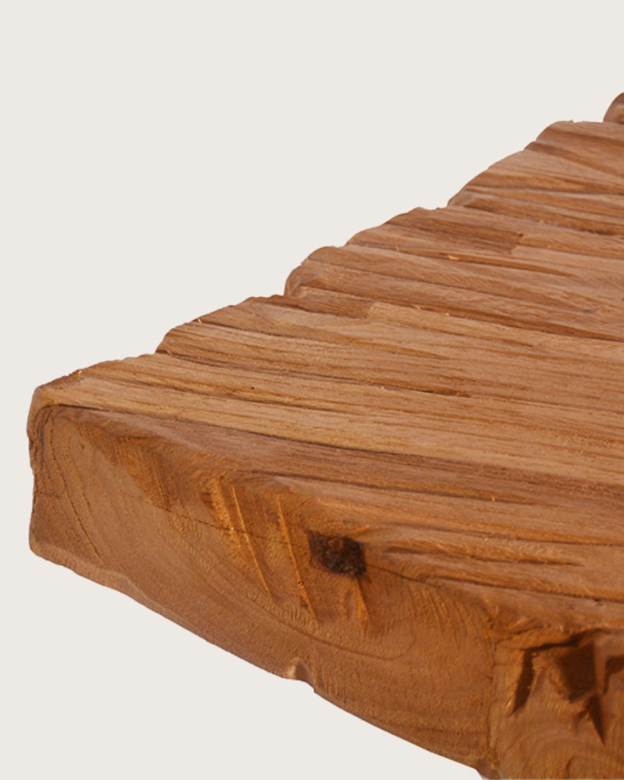 Sun - Solid teak dining table with sun motif, L200 cm, 10 people.