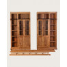 Annisa - Bibliothèque en bois massif de teck recyclé 250 cm