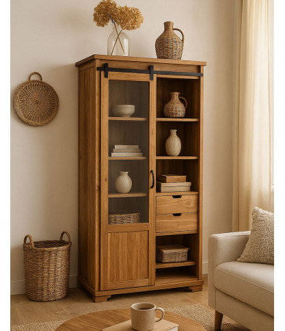Lexis - Librería de madera de teca reciclada