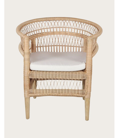 Luka - natural rattan garden armchair