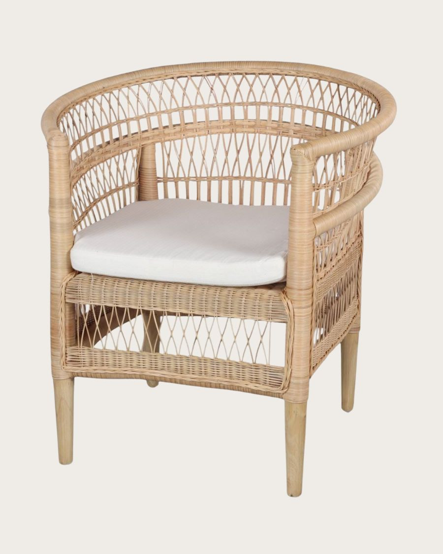 Luka - fauteuil de jardin en rotin naturel
