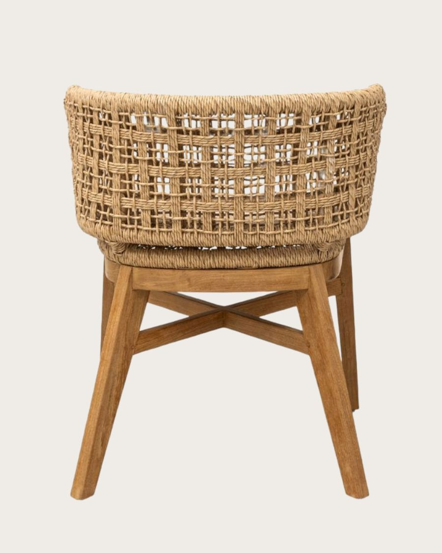 Tima - Sedia in teak e rattan sintetico