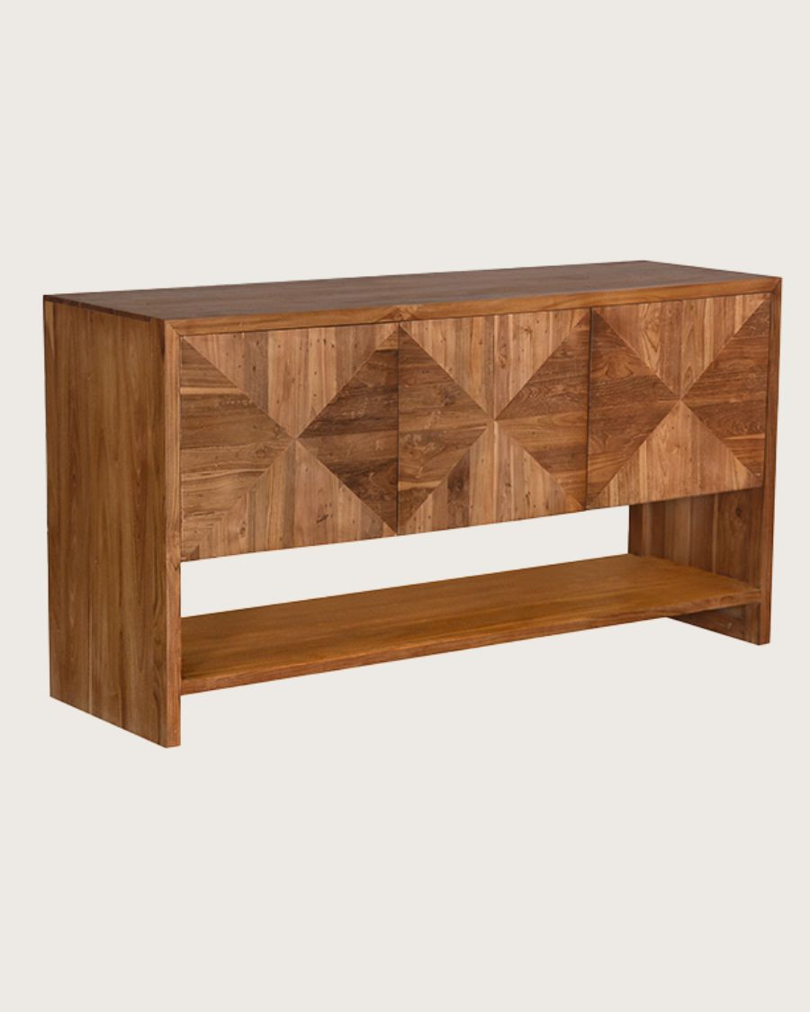 Strio - Mueble de baño de teca maciza 140 cm