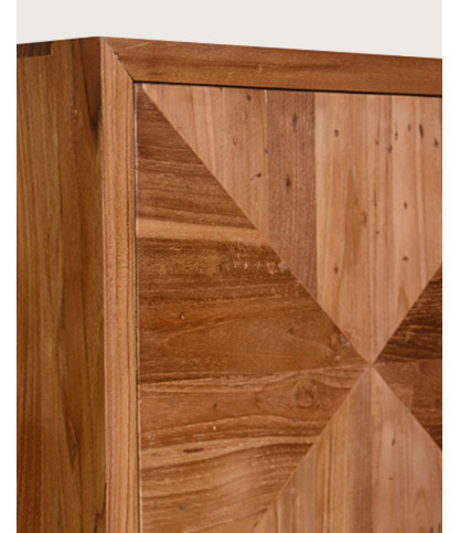 Strio - Mueble de baño de teca maciza de 130 cm