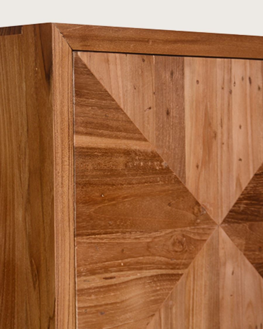 Strio - Solid teak bathroom cabinet 130 cm