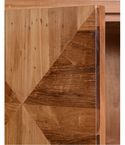 Strio - Mueble de baño de teca maciza de 130 cm