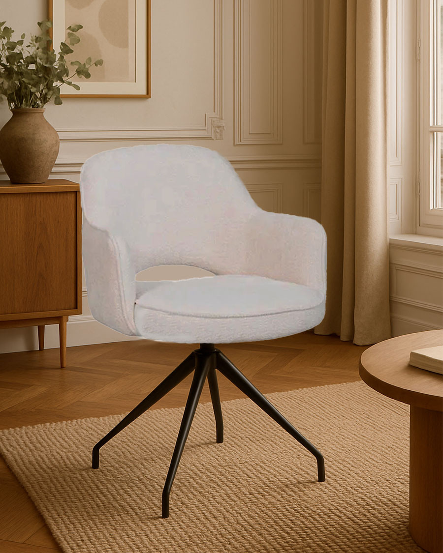 Elba - Chaise en tissu et...