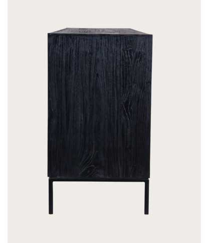Indra Grand - Großes, niedriges Sideboard aus zweifarbigem, recyceltem Teakholz, 200 cm