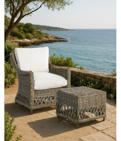 Asana - Fauteuil de jardin en rotin