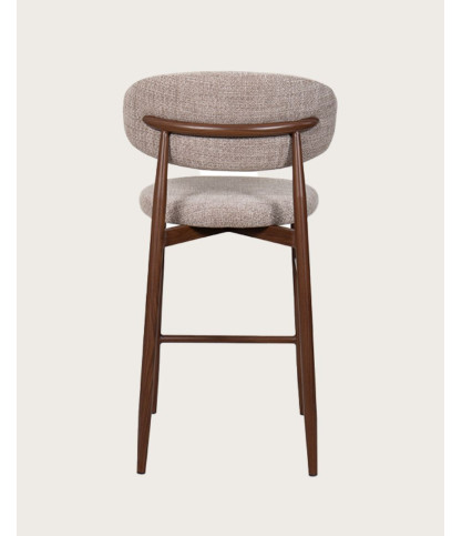 Kerin - Chaise de bar en tissu et pieds métal