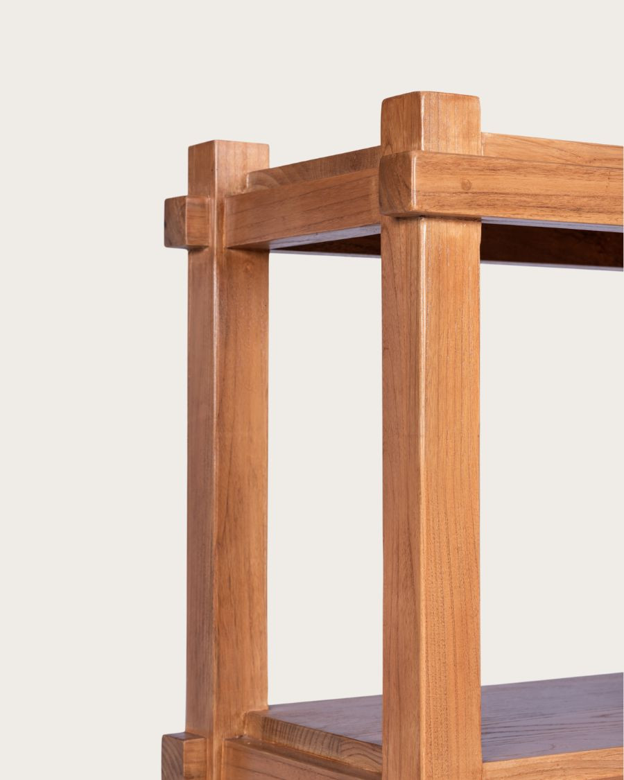 Nara - Large solid teak shelf