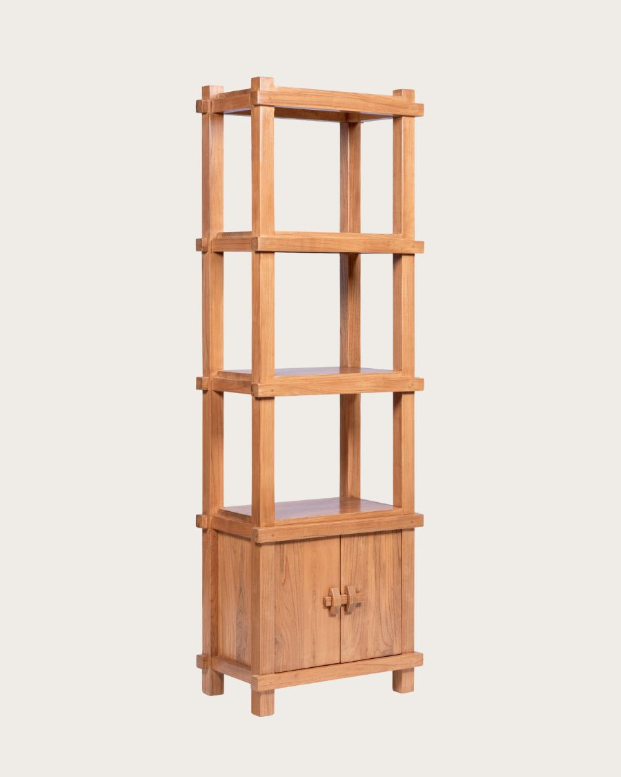 Nara - Large solid teak shelf