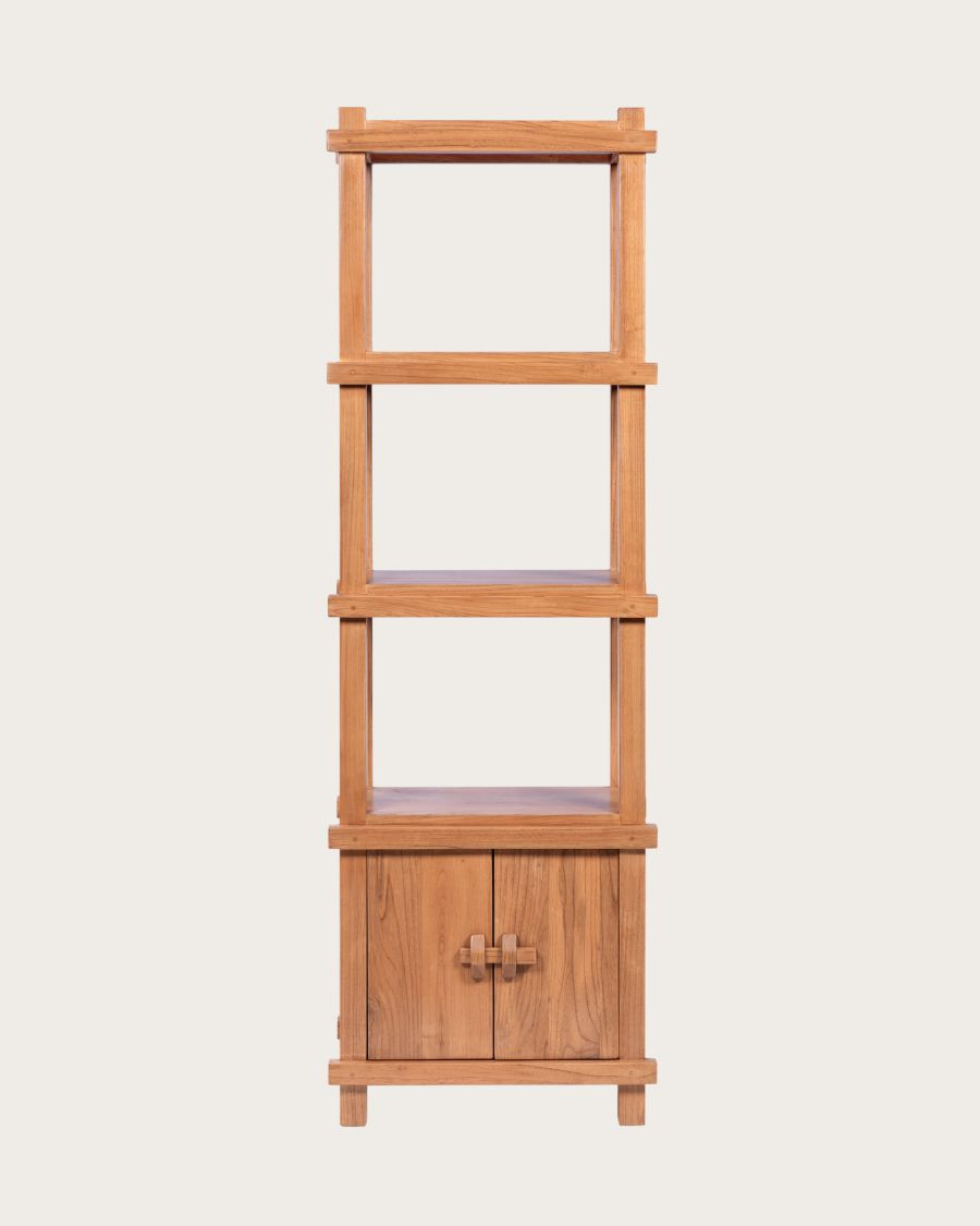 Nara - Large solid teak shelf
