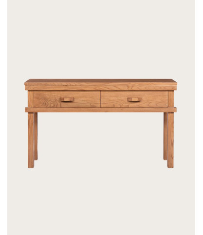 Lore - Consola de madera con 2 cajones 130 cm