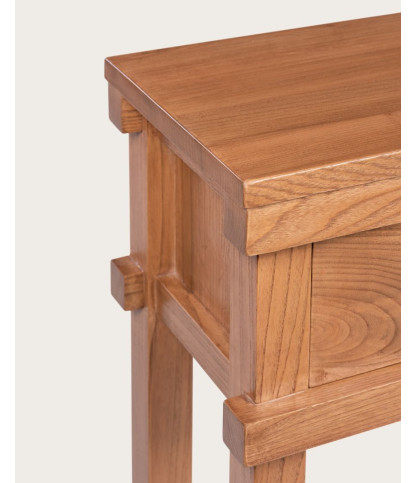 Nara - Consola de madera con 2 cajones, 130 cm