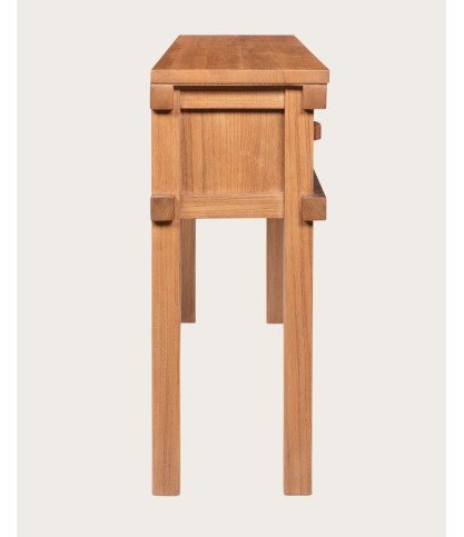 Lore - Consola de madera con 2 cajones 130 cm