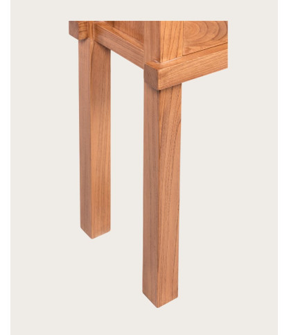 Nara - Consola de madera con 2 cajones, 130 cm