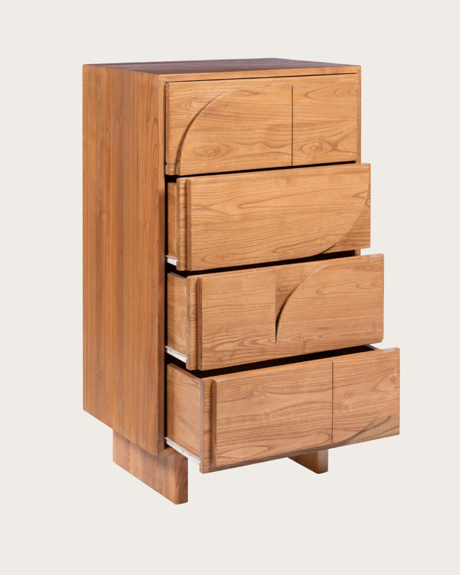 Dinda - Solid teak chest of drawers