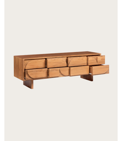 Mobile porta TV in legno massello di teak da 170 cm