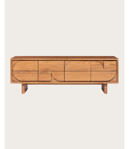 Mueble para TV de madera maciza de teca de 170 cm