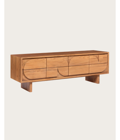 Mobile porta TV in legno massello di teak da 170 cm