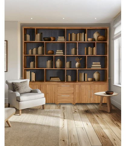 Atlas - Librería grande de madera de teca