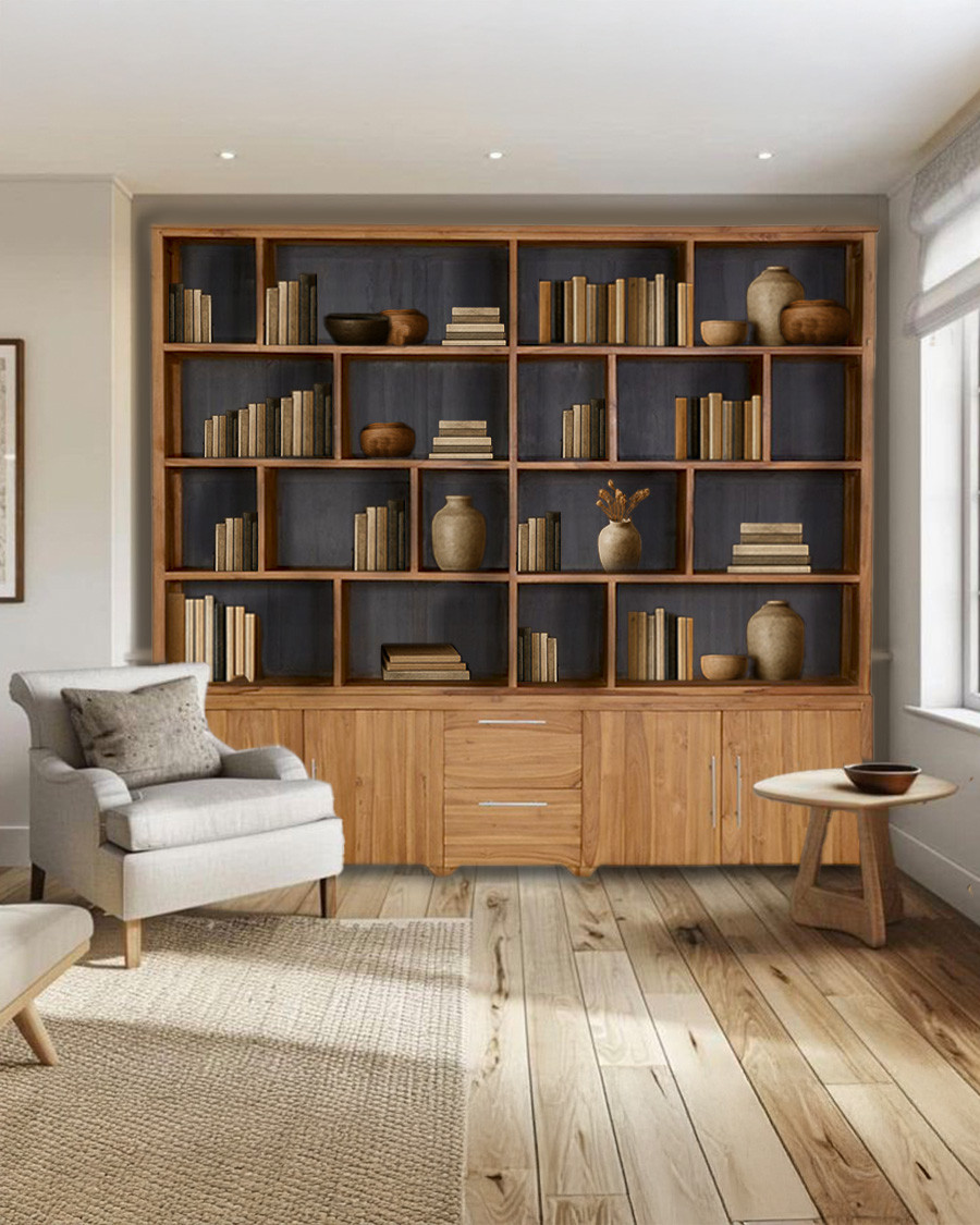 Chika - Bibliothèque en bois massif de Mindy