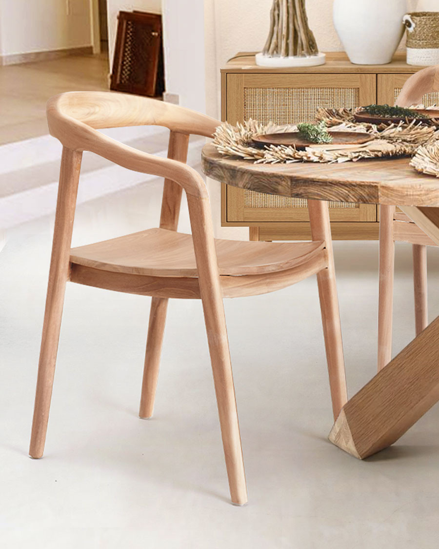 Charline - Sedia in teak...