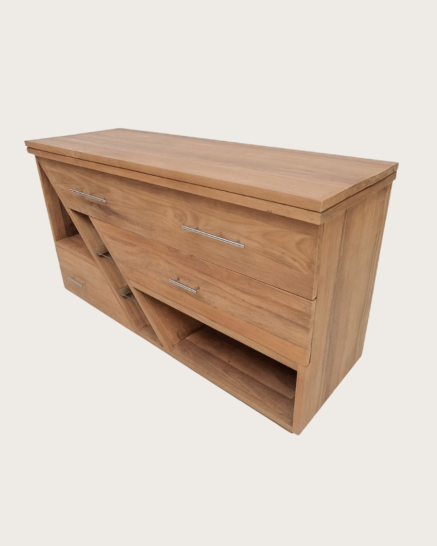 Diva - Mueble de baño de teca 145 cm