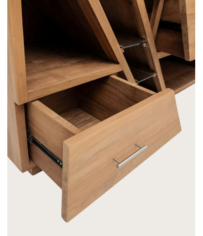 Diva - Teakholz-Badezimmerschrank 145 cm