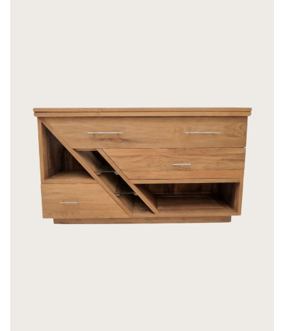 Meuble salle de bain en teck 145 cm