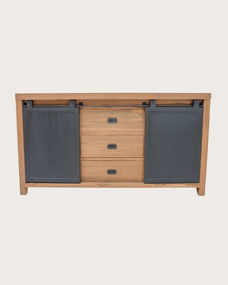 Industryal - Meuble salle de bain en teck massif 150 cm