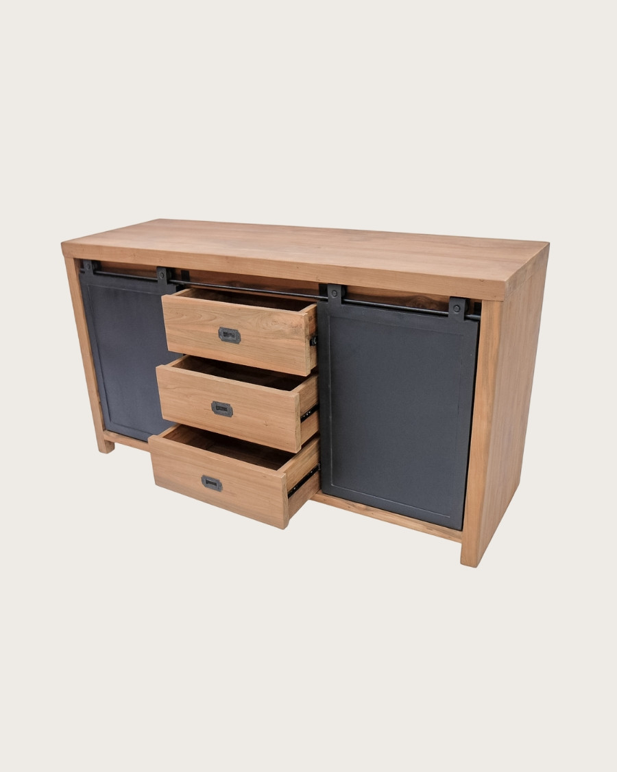 Industryal - Meuble salle de bain en teck massif 150 cm