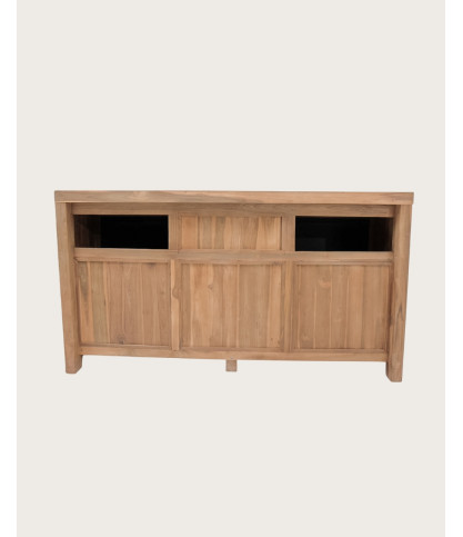 Industriell - 2 türiger Badezimmerschrank aus Holz