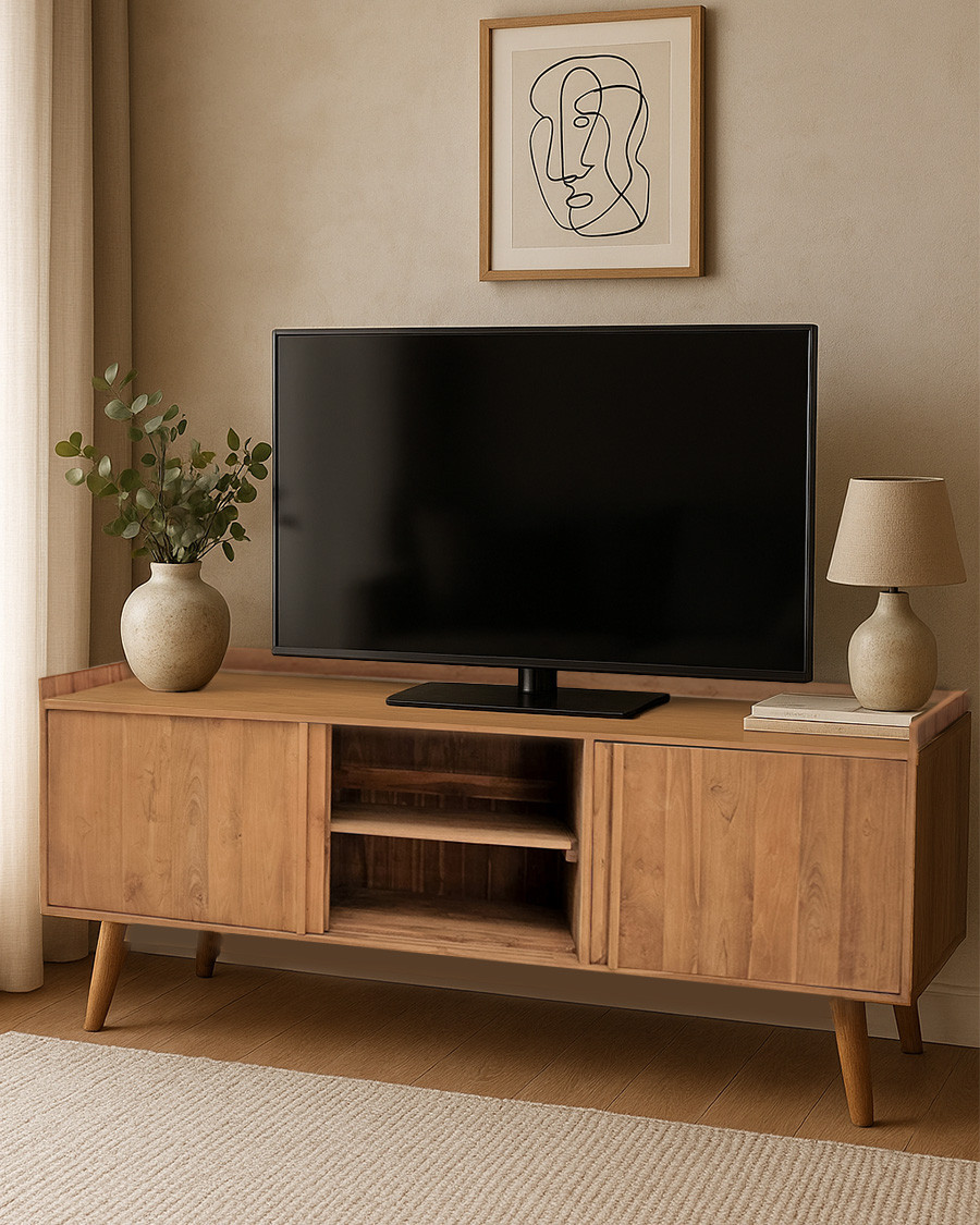 Mobile porta TV in teak massello