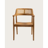 Sienne - Chaise en teck avec détail rotin