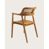 Sienne - Chaise en teck avec détail rotin