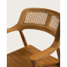 Sienne - Chaise en teck avec détail rotin
