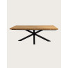 Sun - Table repas en teck massif motif soleil L200 cm 10 pers.
