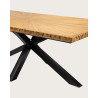 Sun - Table repas en teck massif motif soleil L200 cm 10 pers.